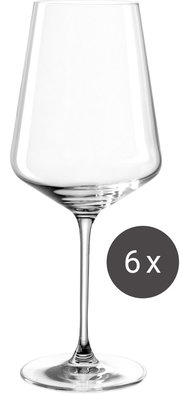 Elegantes Rotweinglas mit langem Stiel, 750ml, im 6er-Set, seitliche Ansicht.