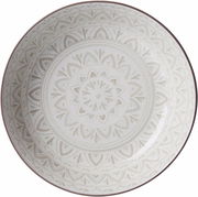 Suppenteller 20,5 cm weiß mit dekorativem Muster, Draufsicht