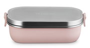 Lunchbox 900ml in Shell Pink mit Edelstahl-Deckel, seitliche Ansicht