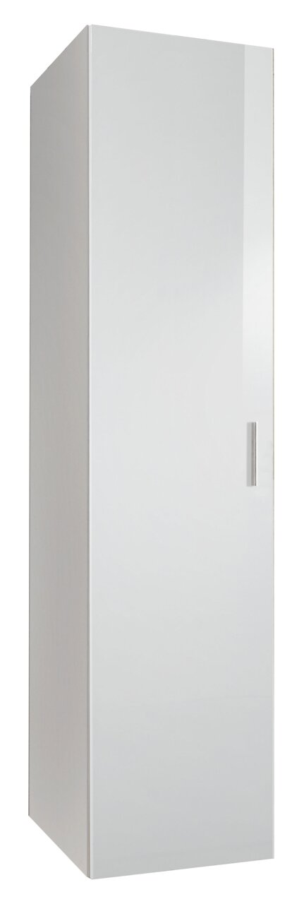 XORA Kleiderschrank MALTA Weißer Kleiderschrank mit einer Tür, seitliche Perspektive