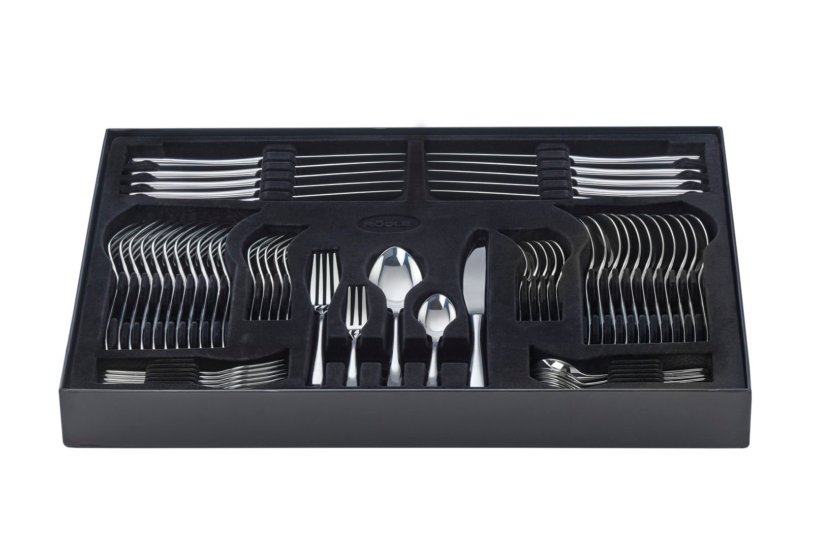 Besteck-Set Passion 60-tlg. in schwarzer Box, Ansicht von oben