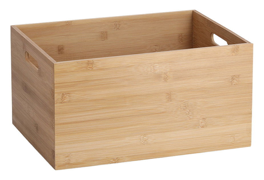 Zeller Present Aufbewahrungskiste Aufbewahrungskiste aus Holz mit seitlichen Griffen, perspektivisch von vorne rechts fotografiert.