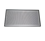 Rechteckige Grillplatte mit Rillen, Draufsicht