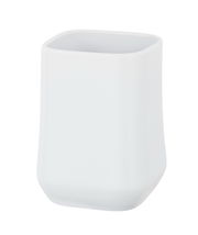 Weißer Keramik Zahnputzbecher Adine, leicht von oben fotografiert