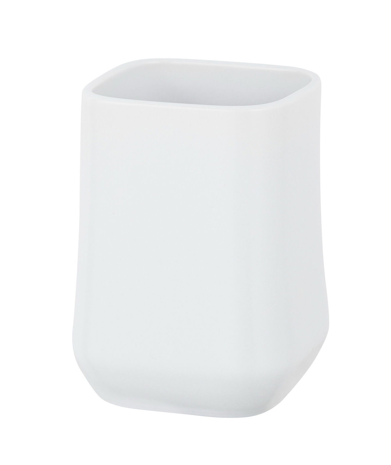 Weißer Keramik Zahnputzbecher Adine, leicht von oben fotografiert