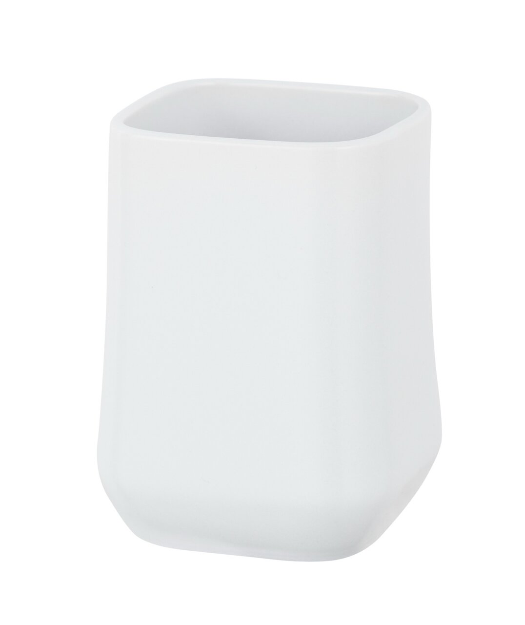 Schöner Wohnen Zahnputzbecher ADINE Weißer Keramik Zahnputzbecher Adine, leicht von oben fotografiert