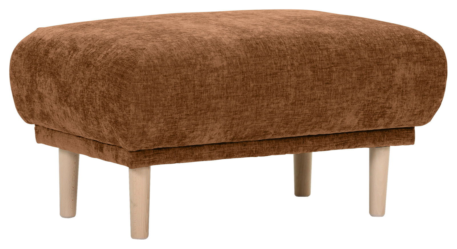 Z2 Hocker POWER Brauner Hocker mit Holzbeinen, seitliche Perspektive