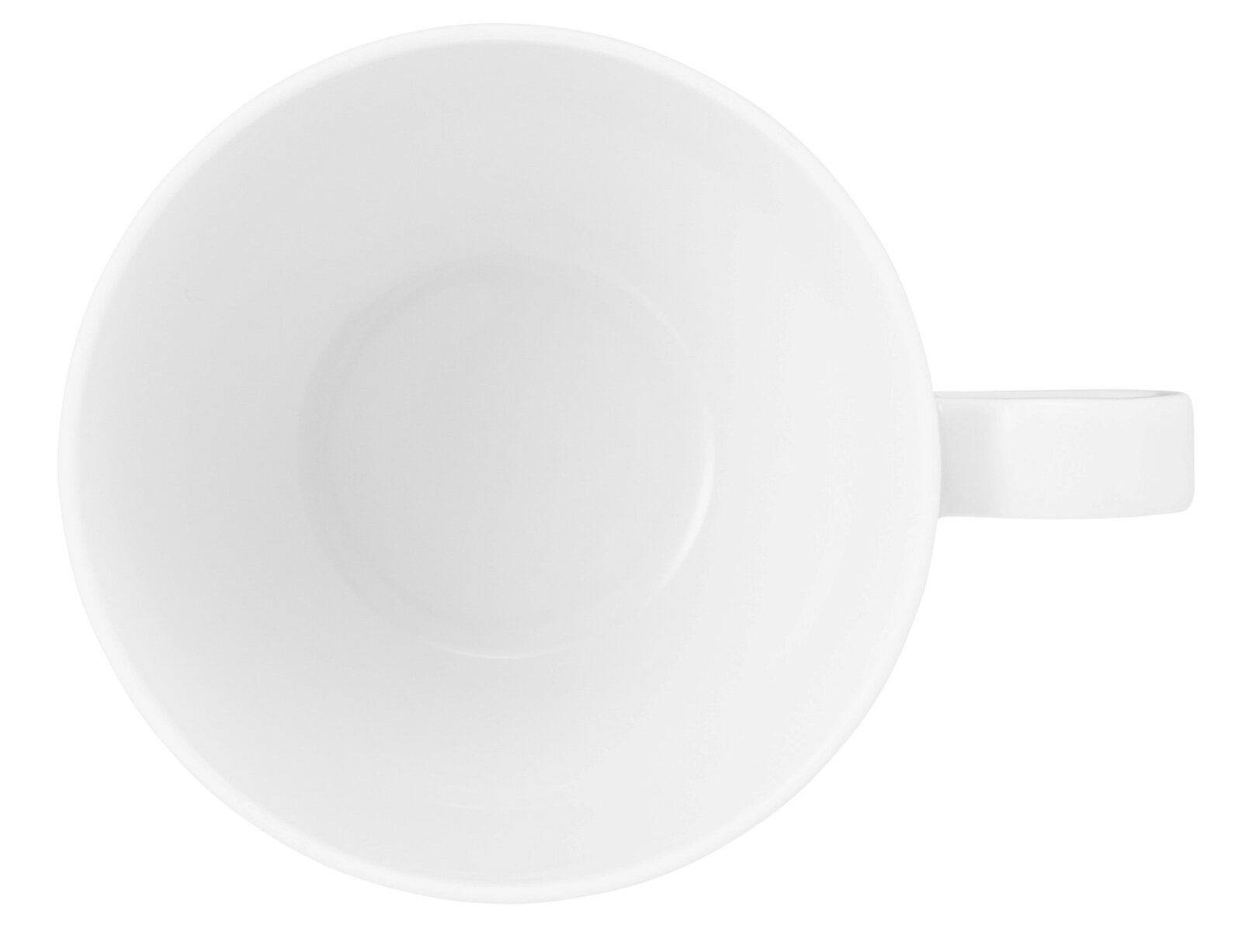Weiße Kaffeetasse Beat 0,26l aus der Vogelperspektive