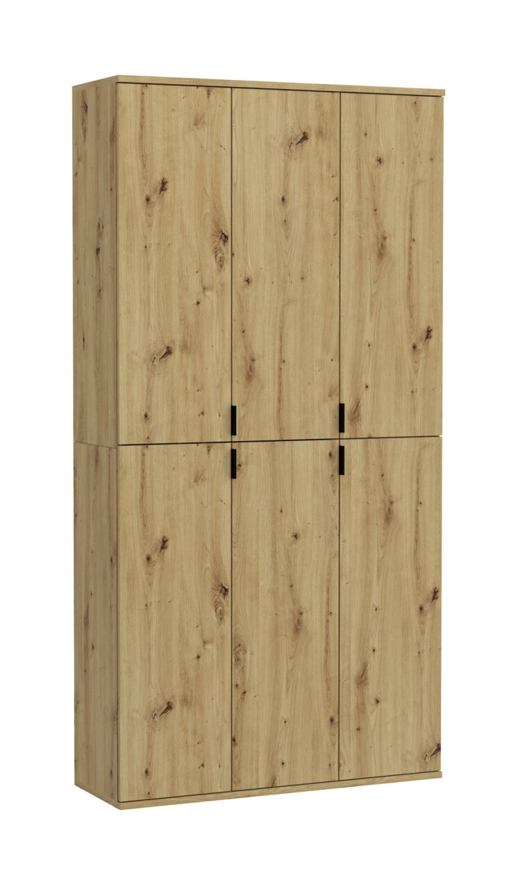 MID.YOU Garderobecombinatie PROJEKT X Garderobenkombination aus Holz mit sechs Türen, frontale Perspektive