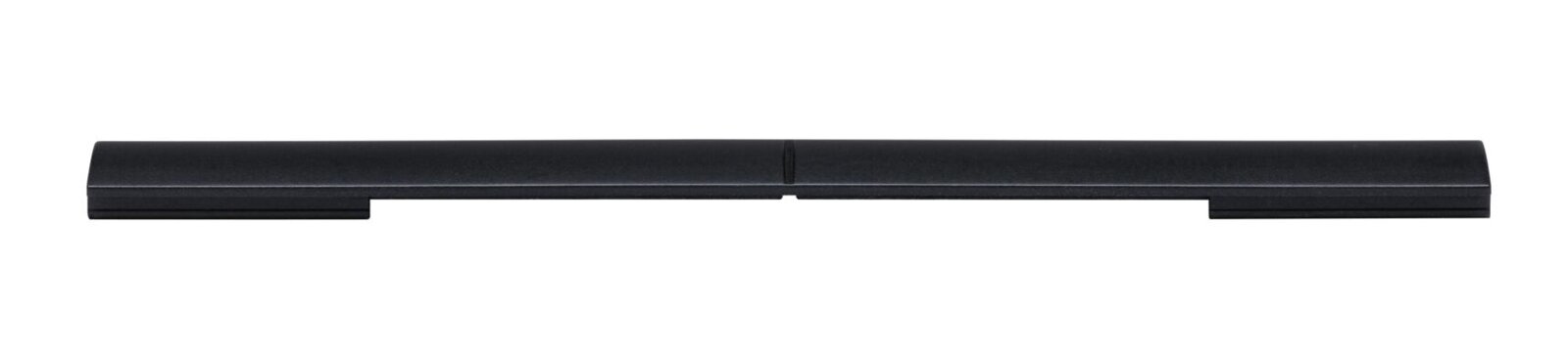 Schwarzer Cover Connector für URAIL-System, seitliche Perspektive