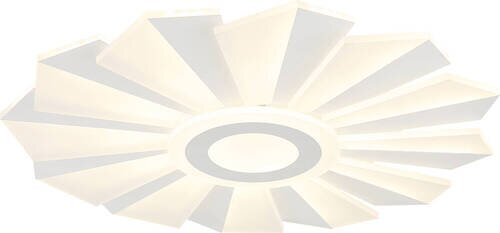 Moderne LED-Deckenleuchte in Blütenform, Ansicht von unten