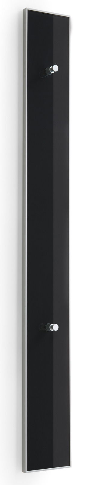 VOSS Paneel-Leiste SANTINA Schwarze Paneel-Leiste mit zwei silbernen Haken, seitliche Perspektive