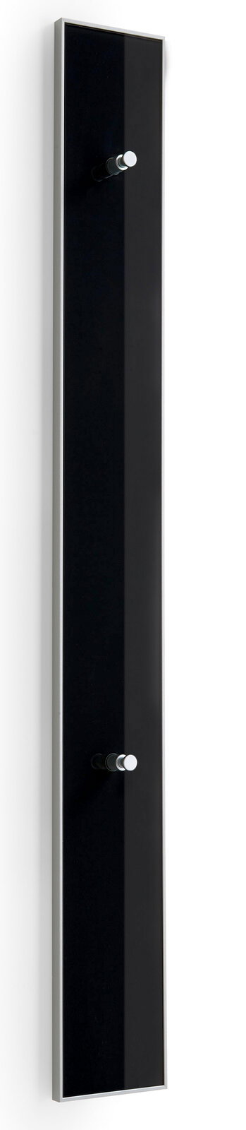 VOSS Paneel-Leiste SANTINA Schwarze Paneel-Leiste mit zwei silbernen Haken, seitliche Perspektive