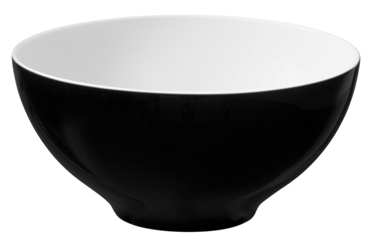 Seltmann Weiden Schüssel FASHION Schüssel 15,5 cm in glamourösem Schwarz, seitliche Perspektive