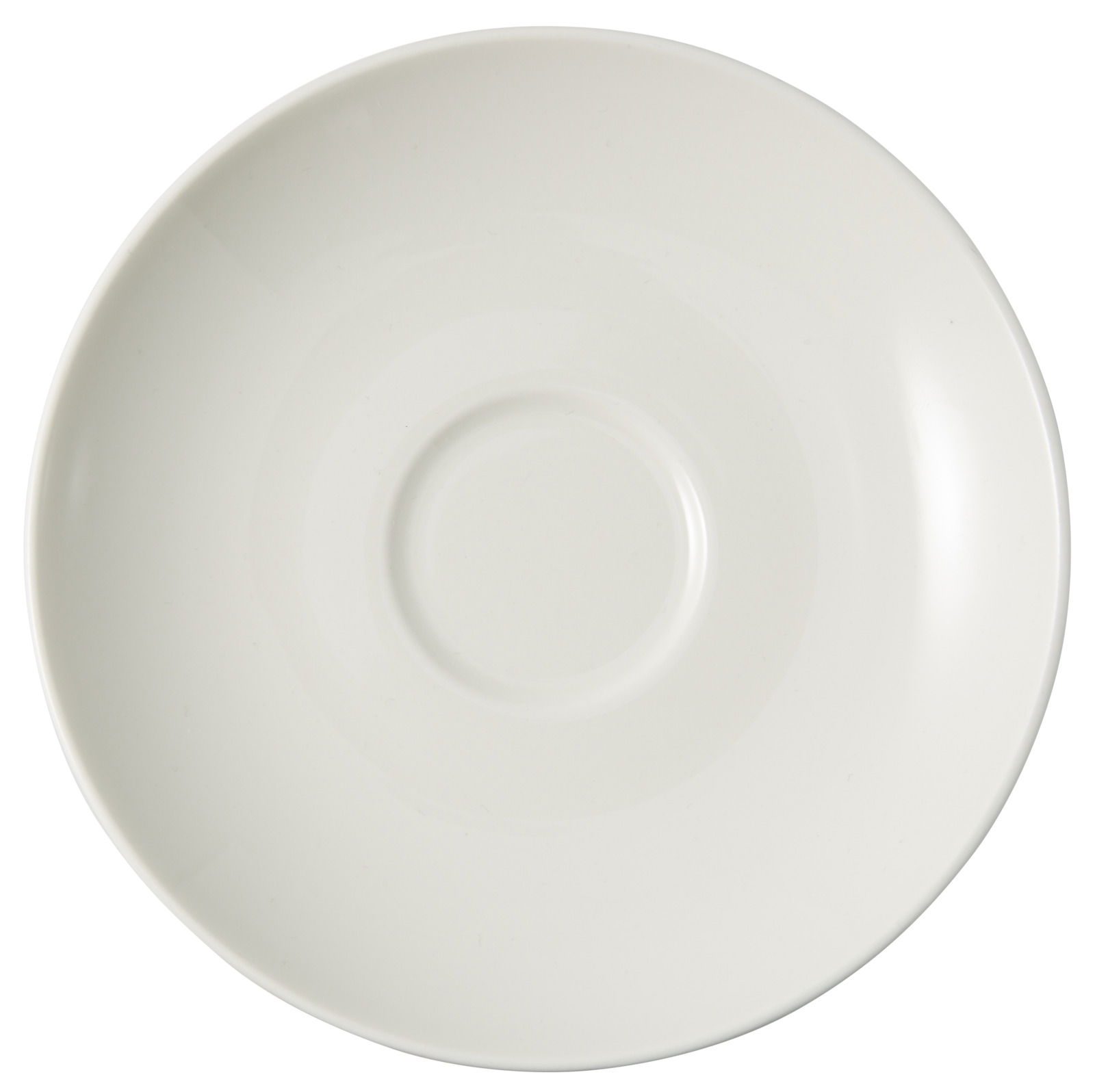 Villeroy & Boch Untertasse BASIC WHITE Weiße Kaffee-Untertasse, Draufsicht