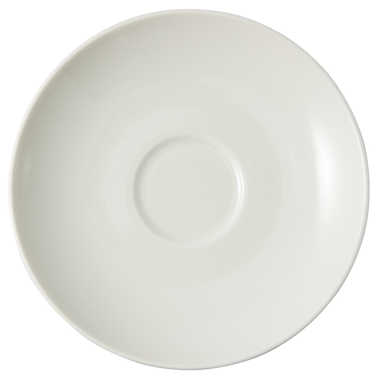 Villeroy & Boch Untertasse BASIC WHITE Weiße Kaffee-Untertasse, Draufsicht