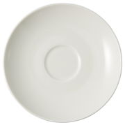 Weiße Kaffee-Untertasse, Draufsicht