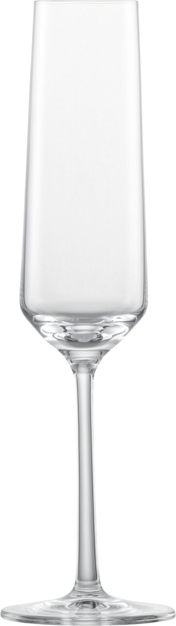 Het elegante champagneglas Pure in vooraanzicht, ideaal voor stijlvolle gelegenheden.