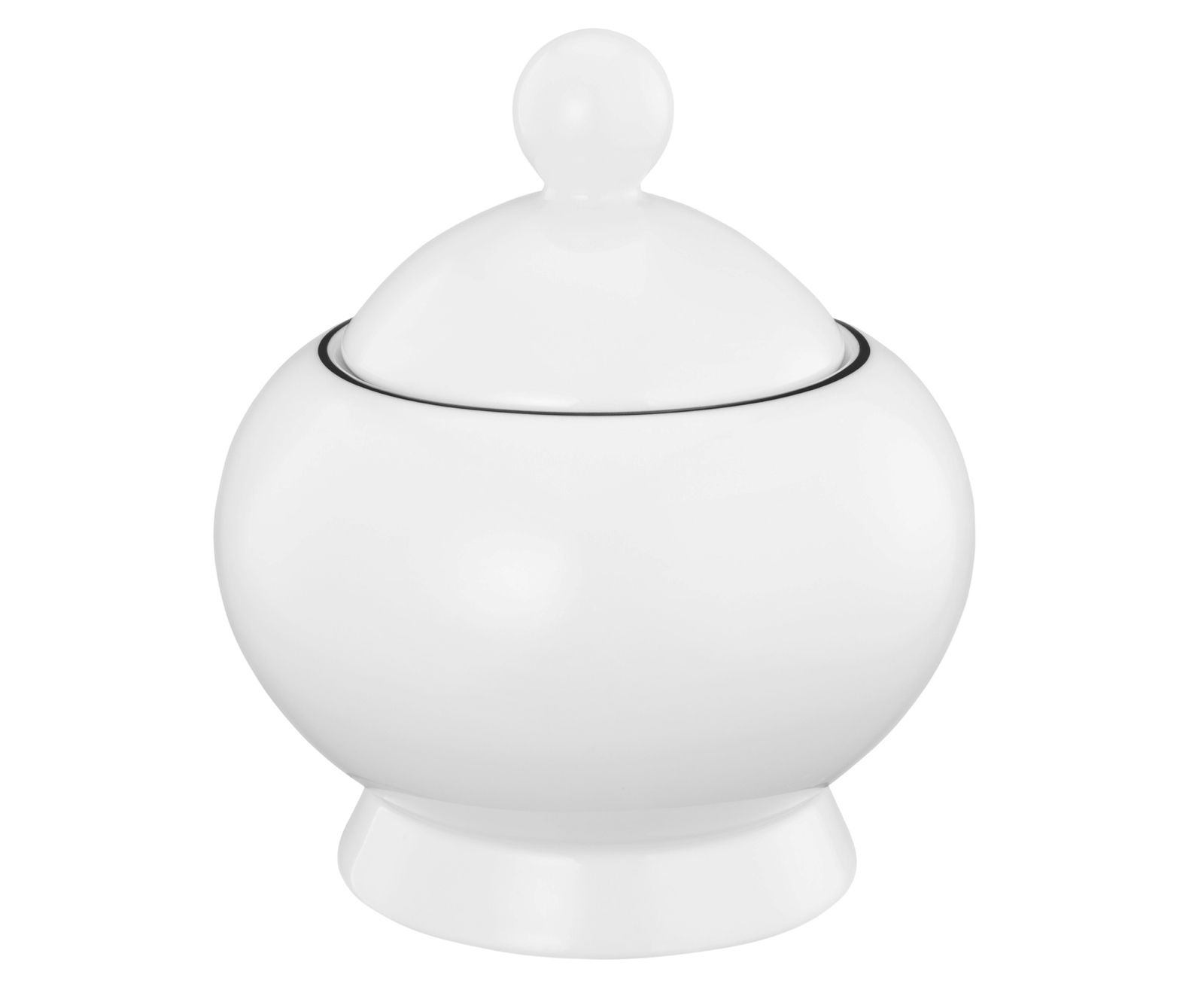 Seltmann Weiden Zuckerdose Lido 6 personen LIDO Weiße Zuckerdose Lido für 6 Personen, seitliche Perspektive