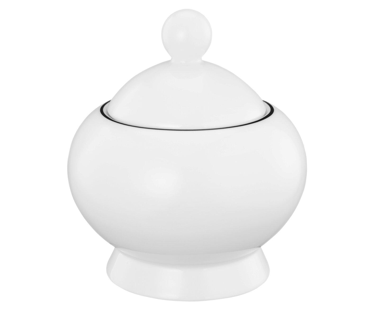 Seltmann Weiden Zuckerdose Lido 6 personen LIDO Weiße Zuckerdose Lido für 6 Personen, seitliche Perspektive