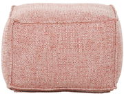 Hocker in rosa Stoff, Vorderansicht