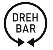 Symbol für drehbaren Sessel, schwarze Schrift auf weißem Hintergrund, Vorderansicht