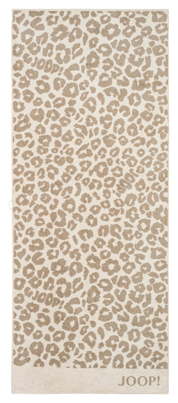 JOOP! Saunatuch LEO Beige Saunatuch mit Leopardenmuster, Draufsicht