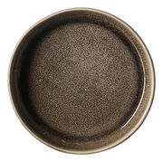 Beilagenteller 16cm in brauner Keramikoptik, Draufsicht