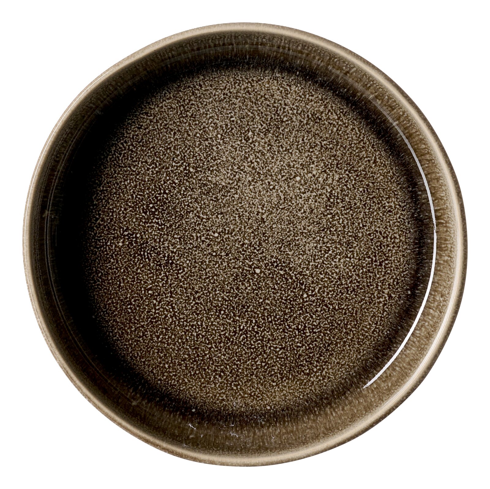 Ritzenhoff & Breker Bijgerechtenbord EDA UMBRA Beilagenteller 16cm in brauner Keramikoptik, Draufsicht