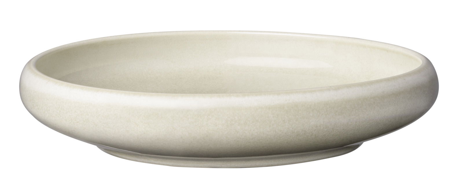 blomus Gourmetteller CANJU Beiger Gourmetteller in Seitenansicht, leicht erhöht mit glatter Oberfläche.