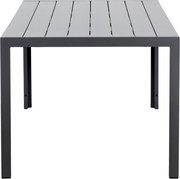 Moderner Gartentisch 180x92 cm in Grau, Vorderansicht