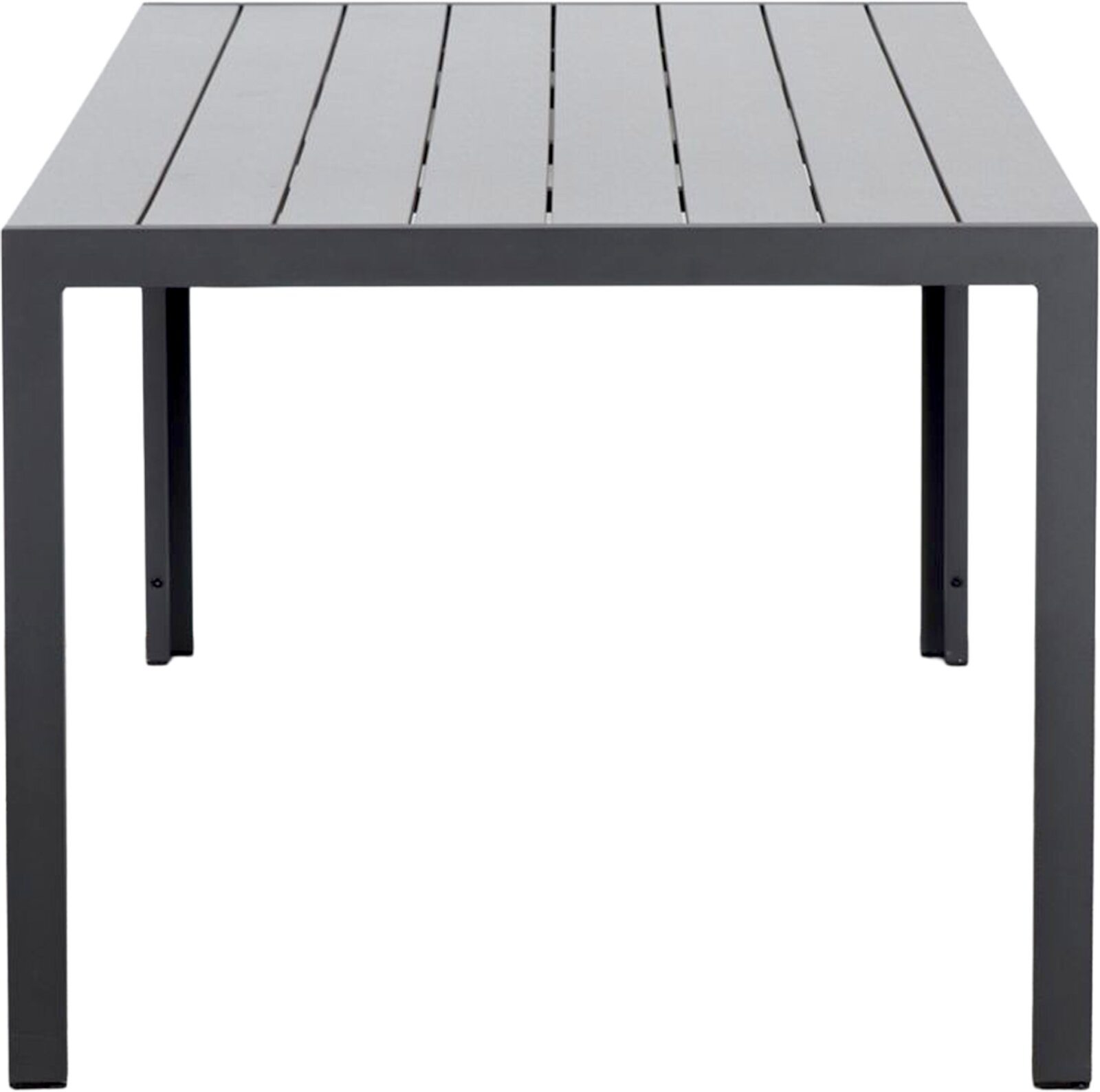 Moderner Gartentisch 180x92 cm in Grau, Vorderansicht