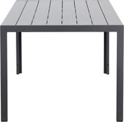 Moderner Gartentisch 180x92 cm in Grau, Vorderansicht