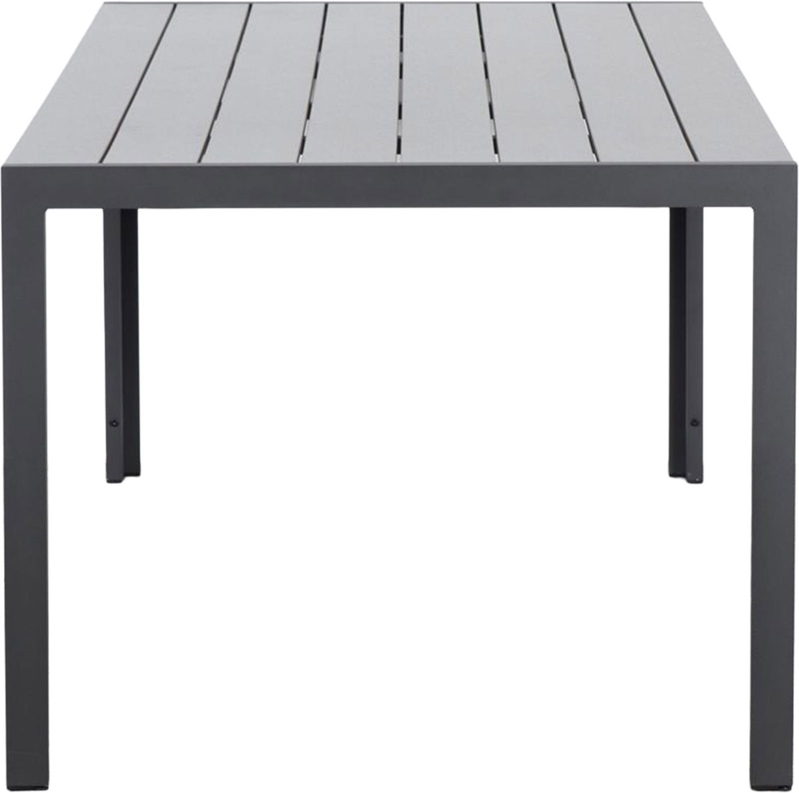 Moderner Gartentisch 180x92 cm in Grau, Vorderansicht