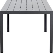 Moderner Gartentisch 180x92 cm in Grau, Vorderansicht