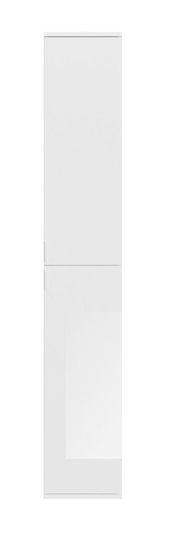 Weiße Garderobenkombination, frontal abgebildet, mit zwei Türen.