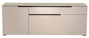 Modernes TV-Lowboard in Beige mit minimalistischen Linien, Frontalansicht