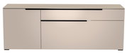Modernes TV-Lowboard in Beige mit minimalistischen Linien, Frontalansicht