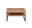 Moderner Beistelltisch aus Holz mit Metallbeinen, frontale Ansicht