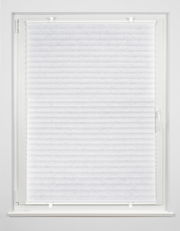 Plissee gefädelt 60x130cm in weiß, frontal am Fenster montiert