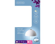 LED Tischleuchte mit verstellbarer Farbe, wiederaufladbar, für den Innenbereich, seitliche Perspektive