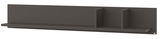 Wandboard in dunklem Grau mit zwei vertikalen Trennwänden, seitliche Perspektive