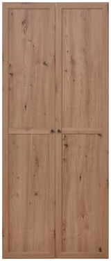 Holztür-Set mit natürlicher Maserung, Frontalansicht