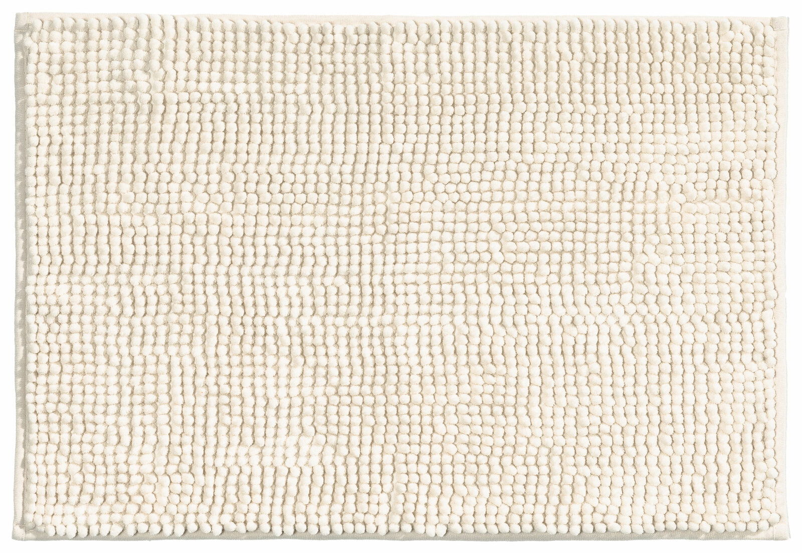 Beige Badteppich 40x60 cm aus der Vogelperspektive