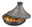 Graue Tajine Spring 28cm mit geöffnetem Deckel, gefüllt mit buntem Gemüse und Fleisch, seitliche Perspektive