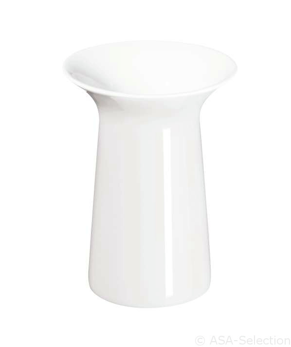 Weiße Vase aus der ASA Selection Vasen-Serie COLORI, frontal abgebildet.