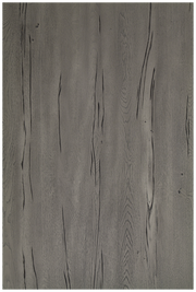 Graue Tischplatte mit Holzmaserung, Draufsicht