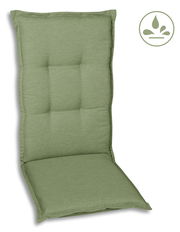 Grüne Sesselauflage mit gestepptem Design, Vorderansicht