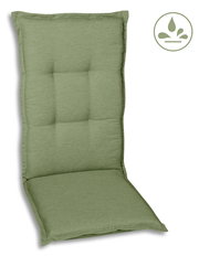 Grüne Sesselauflage mit gestepptem Design, Vorderansicht