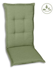 Groene stoelbekleding met doorgestikt patroon, vooraanzicht